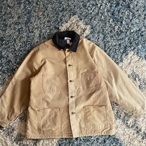 Dickies Tan Shirt Jacket with Black Collar